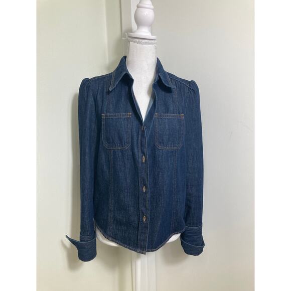 Dries Van Noten Denim Button Up Shirt Sz 42 - Picture 1 of 3